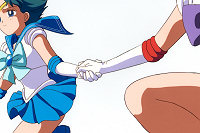 Sailor Mercury And Sailor Mars Combine Their Powers