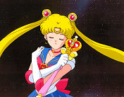 Sailor Moon Holds Her Spiral Heart Moon Rod