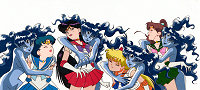 The Inner Senshi Attacked by the Mirror Parody