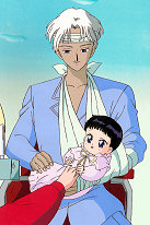 Professor Tomoe with Baby Hotaru