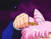 Chibi Usa Raises Her Time Key