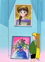 Usagi Admires an Artist Friend's Paintings