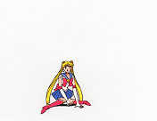 Sailor Moon Kneeling on the Ground