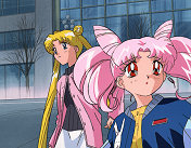 Usagi and Chibi Usa Search for Luna