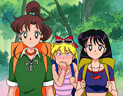Makoto, Minako and Rei Walking Through the Woods