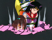 Sailor Venus, Mars and Jupiter Held By Fiore's Vines