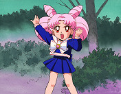 Chibi Usa Starts to Transform into Sailor Chibi Moon